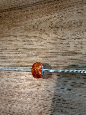 Amber/brown Glass Charm Bead